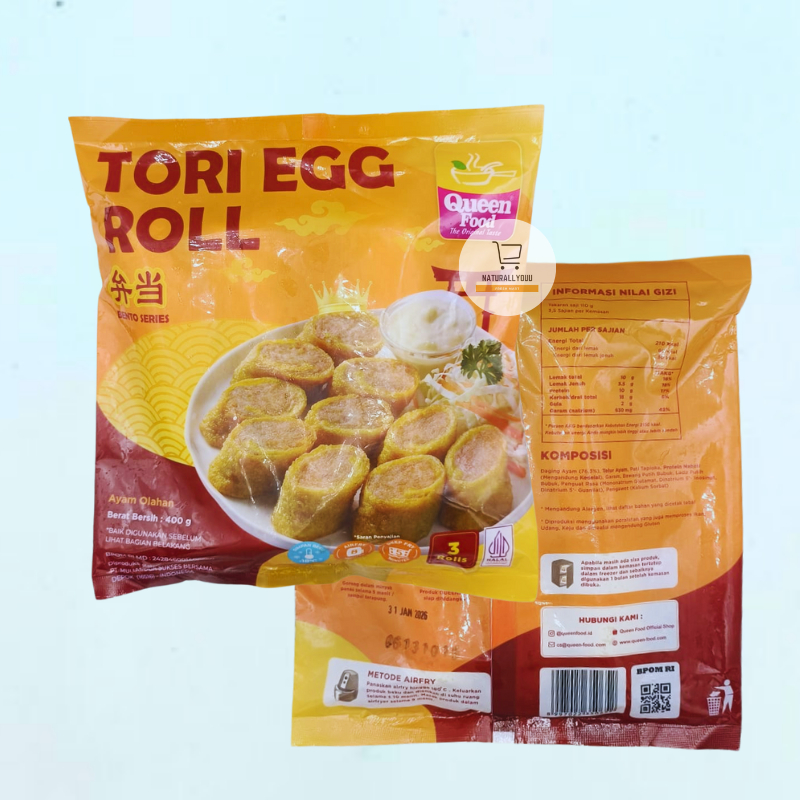 

QueenFood Tori Egg Roll 18pcs (400gr) Tori Eggroll Queen Food