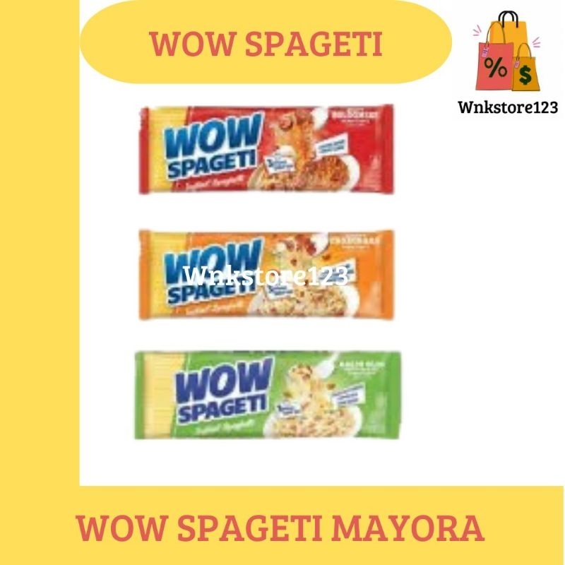 

wow spageti mayora spaghetti instan kemasan 80gr