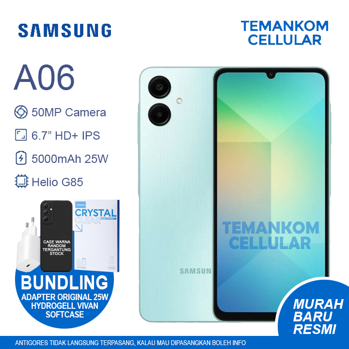 Samsung A06 8GB RAM Baru Murah 4+4 Extend ram 4/64 4GB 64GB Garansi RESMI SEIN