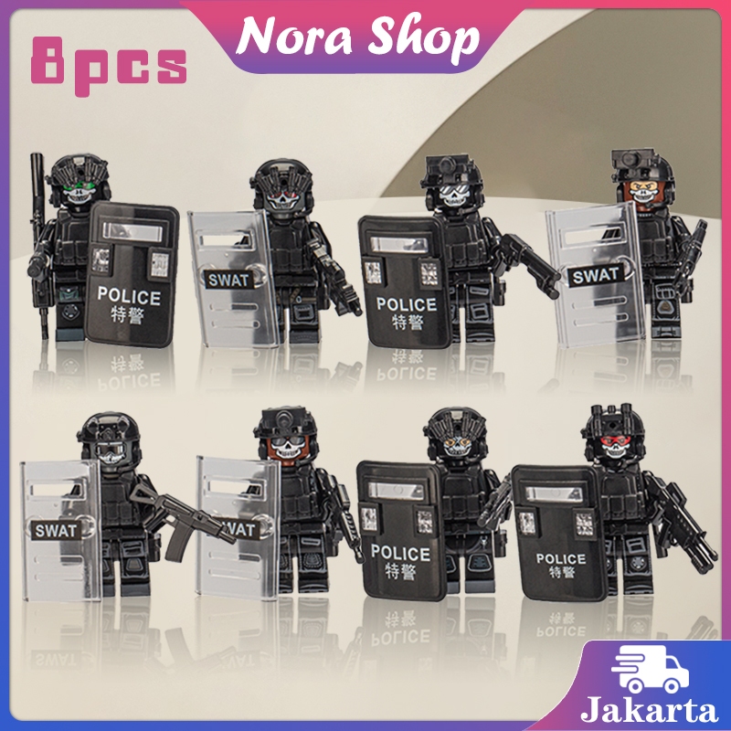 Mainan Tentara Kecil Kecil 8Pcs / Figure Tentara Mini / Medan Perang Mini