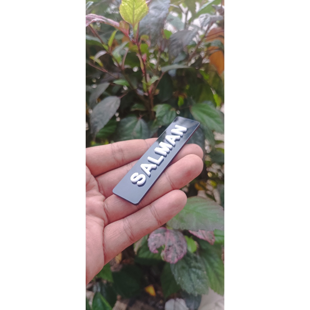 

Name Tag Papan Nama Dada Model timbul 3D