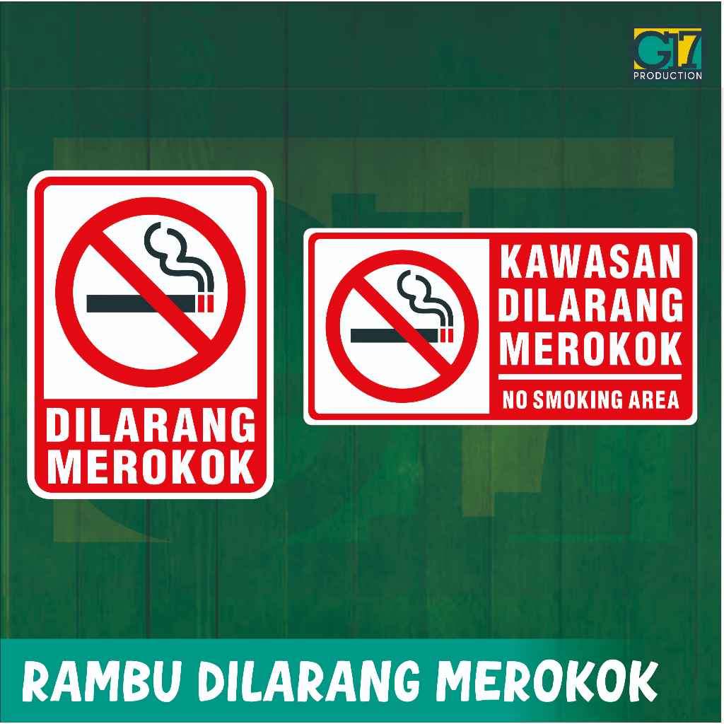 Rambu Dilarang Merokok / Stiker Sign Dilarang Merokok
