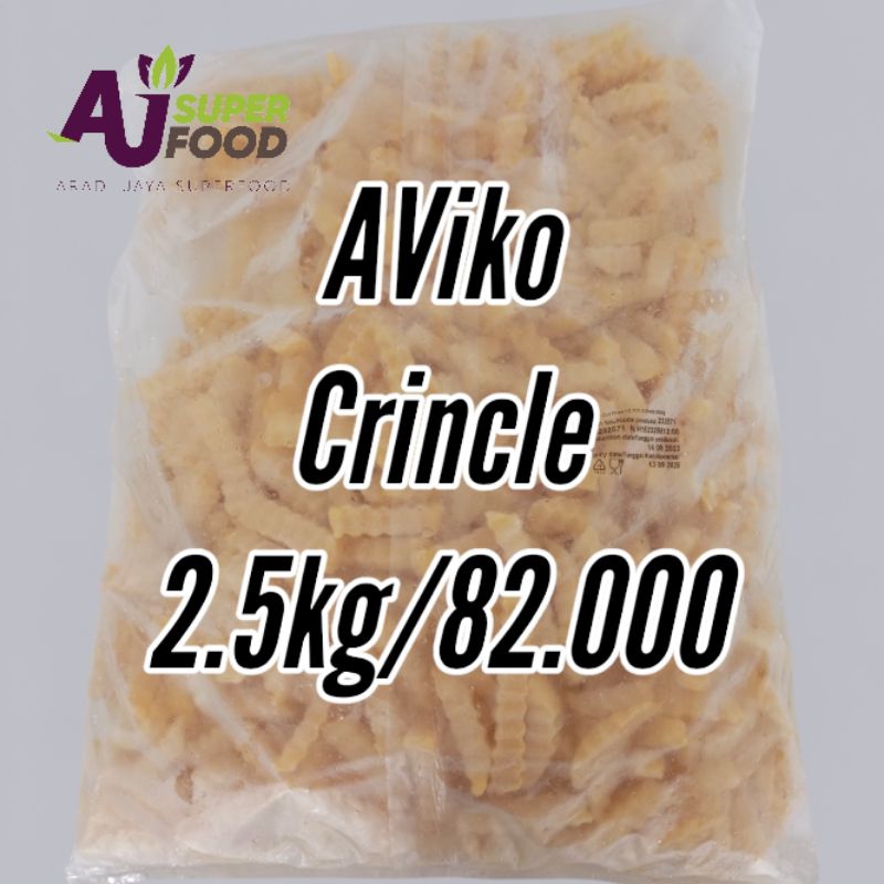 

kentang goreng Frozen crinkle cut fries 2.5kg 12mm AA Grade Aviko