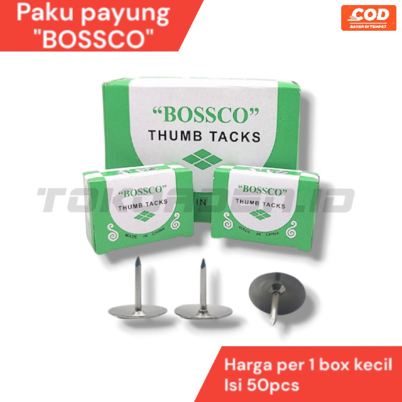 

Paku Payung Bossco / Thumb Tacks / Paku Payung Eceran / Pines / Paku Payung Berkualitas