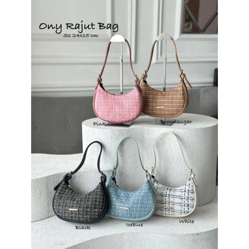 ONY RAJUT BAG by Zazabagshop - Tas Wanita , Tas Bahu Elegan , Tas Wanita Korean Style , Tas Wanita M