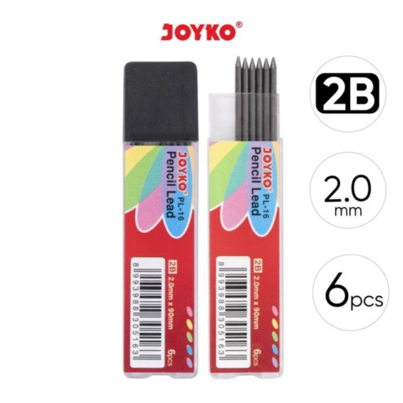 

Isi Pensil Mekanik / Mechanical Pencil Lead Joyko 2B 2,0 mm (Per Tube)