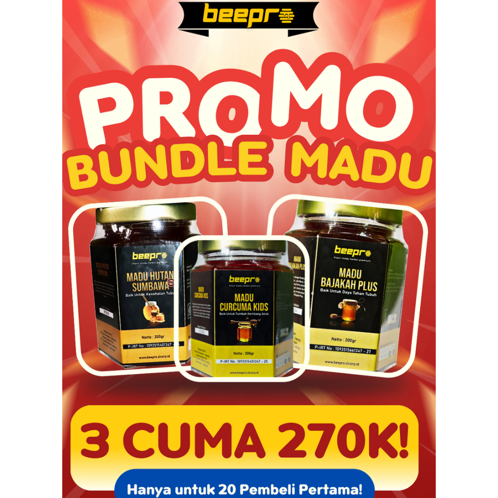 

PROMO BUNDLE MADU HERBAL (MADU BAJAKAH, CURCUMA & SUMBAWA)