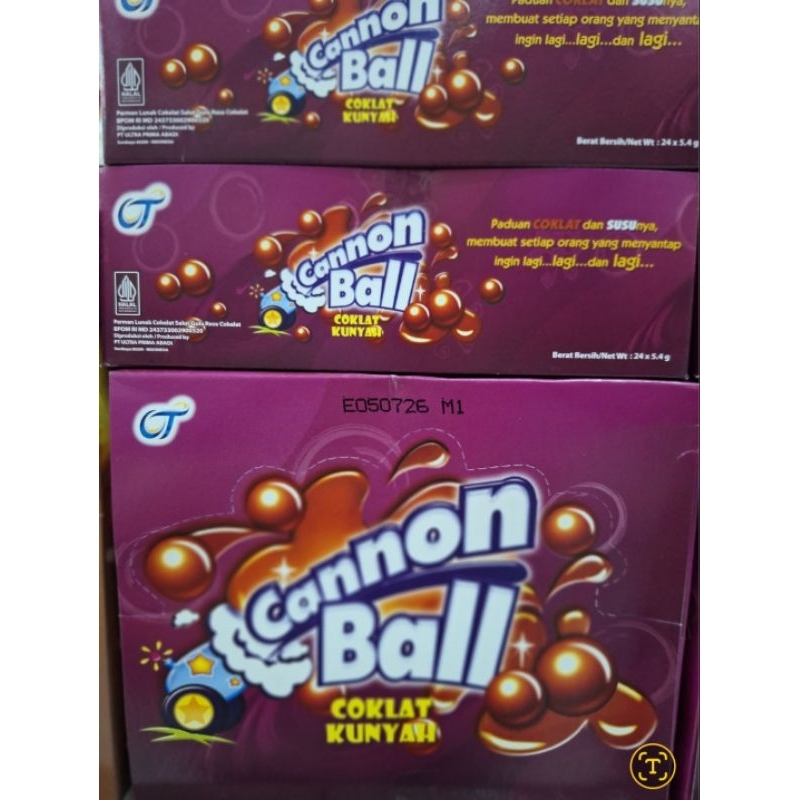 

Canon Ball Permen Lunak Coklat Salut Gula Rasa Coklat 24pcs