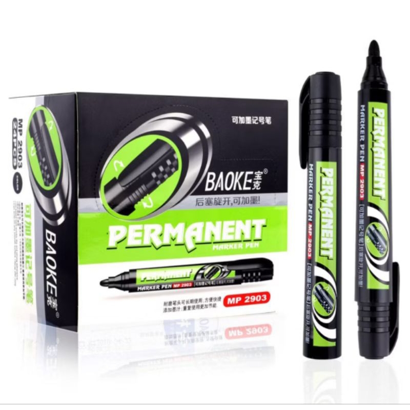 

Spidol Permanent / Permanent Marker Baoke Tidak Bisa Dihapus MP-2903