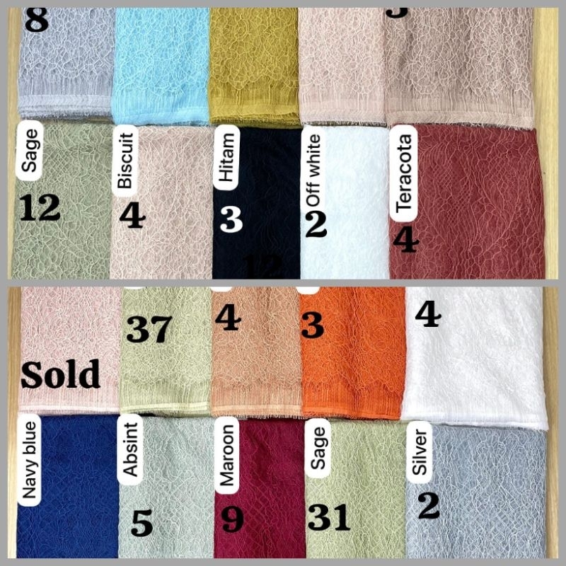 Kain Brokat Chantily Lace Panel Brukat Chantilly Santili