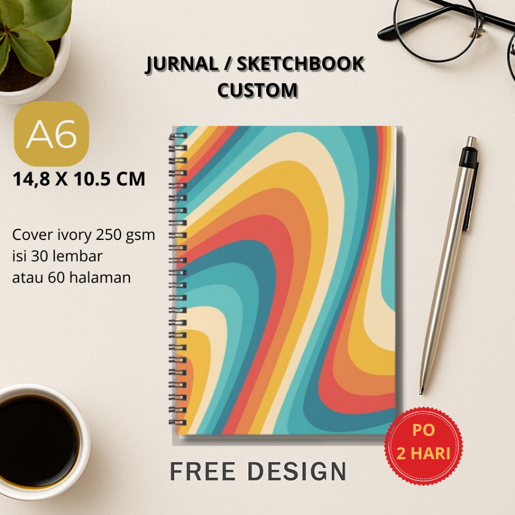 

Notebook A6 Costum Cover ,Buku Agenda costum isi 30 lembar 60 halaman