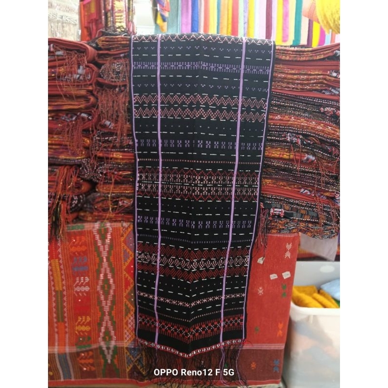 ULOS SADUM HANDE-HANDE TENUNAN SIANTAR MARSIRAT BALGA WARNA HITAM FULL SIMATA.