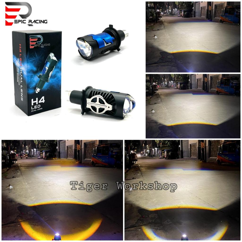 Epicracing E001 H4 Bluelens Lampu Utama Biled Cahaya RHD / FLAT Dengan Kipas Pendingin H4 201