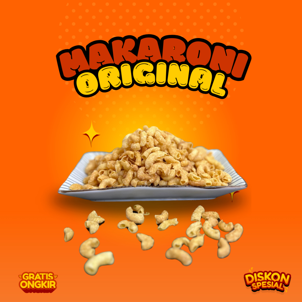 

Makaroni Original Gurih 250gr - Renyah, Nikmat dan Pas untuk Cemilan
