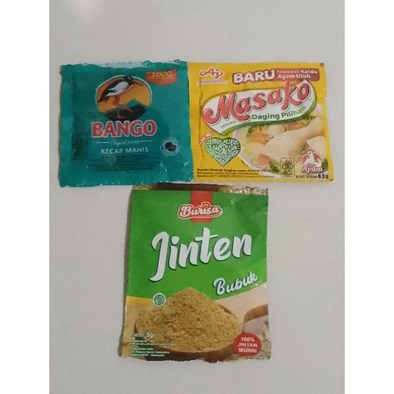 

Kecap Bango+Masako+Jinten bubuk 5 gram Paket 2V (TRB79)