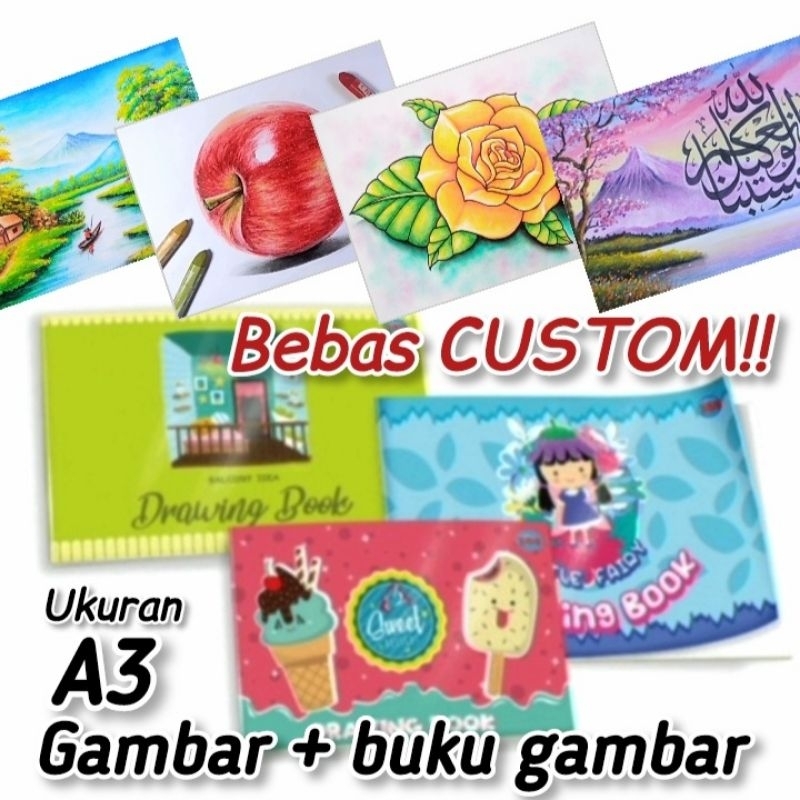 

Paket Gambar Custom dan Buku gambar A3 untuk Tugas dll