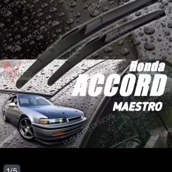 Sepasang Wiper Honda Accord Maestro Karet kaca Silicon Hybrid