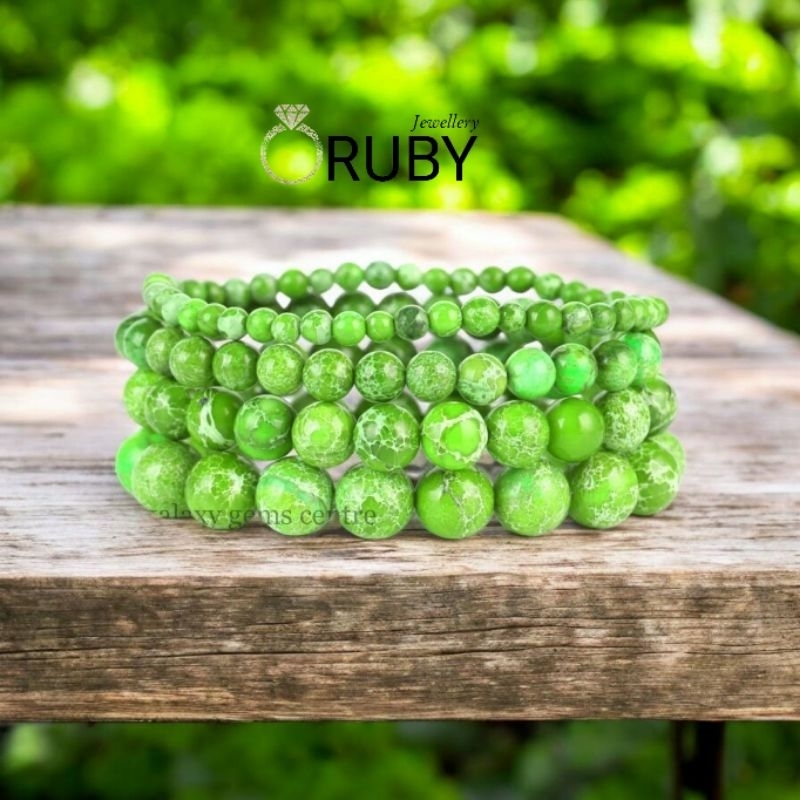 Gelang Batu Akik Pirus Hijau Original Stone