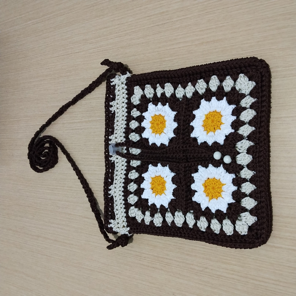 Tas Mini Rajut Polyester | Tas Wanita Lucu Kekinian Ringan & Stylish | Tas Rajutan Handmade