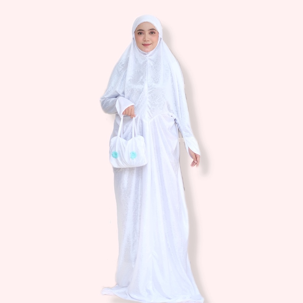 55 Murah COD mukena bordir bunga mukena putih polos mukena murah dewasa mukena terusan mukena setela
