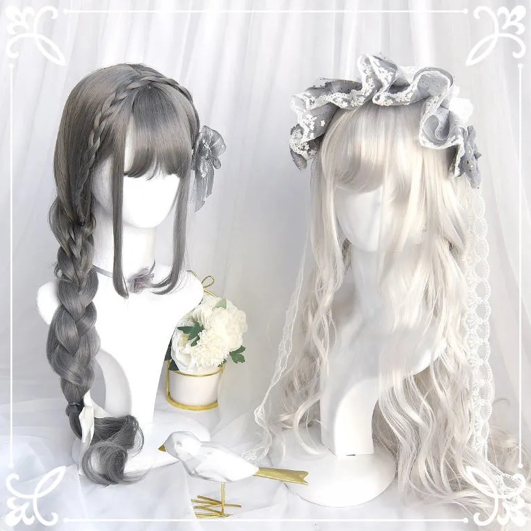 55HARGA BERSAHABAT Wig Wanita Manis  Rambut Palsu Wanita Cantik  Rambut Palsu Wig Wanita Kekinian  W