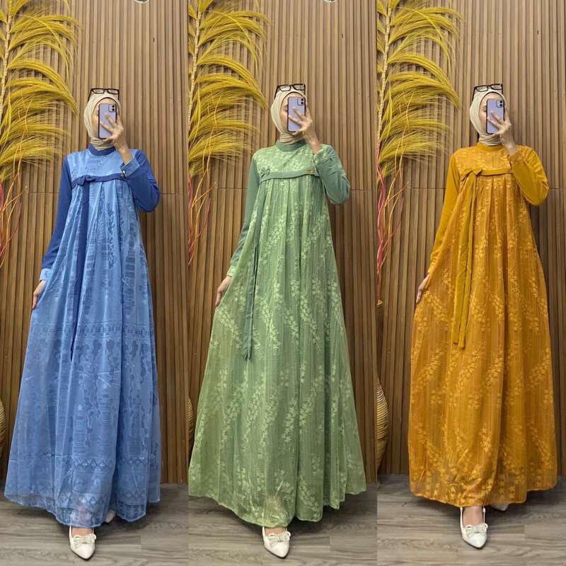 GAMIS BROKAT PREMIUM | GAMIS BRUKAT LEBARAN | GAMIS LEBARAN TERBARU | GAMIS PREMIUM BANGKOK