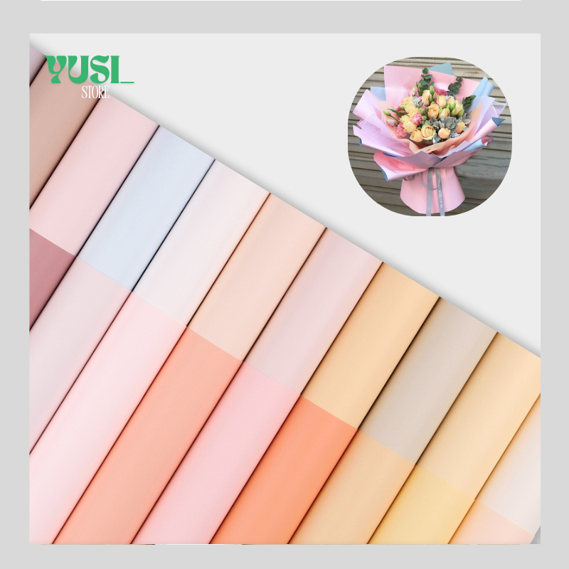 

Isi 20 LEMBAR Kertas Buket Bunga Dua Warna Flower Wrapping Paper Bicolor Cellophane Florist KB075
