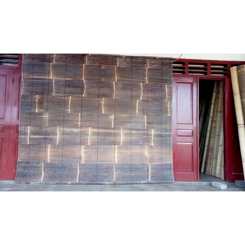 TIRAI/KREI KULIT BAMBU WULUNG HARGA TERMURAH SUDAH LENGKAP DENGAN TALI TAMBANG DAN KATROL BESI TIRAI