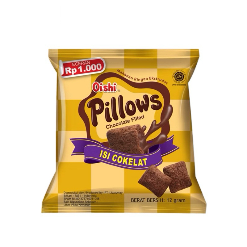 

Oishi pillows isi cokelat @12g