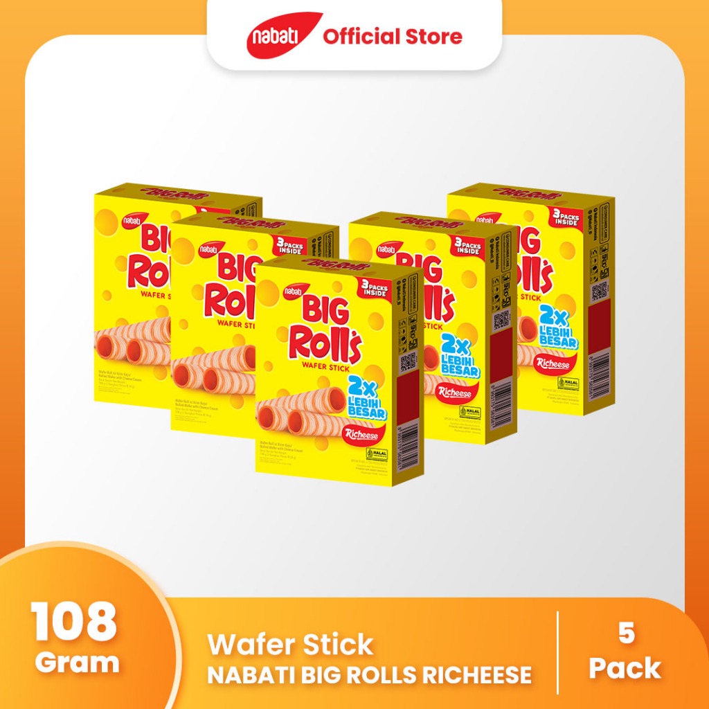 

Nabati ROLL'S BIG Richeese 108g (PAKET ISI 5)