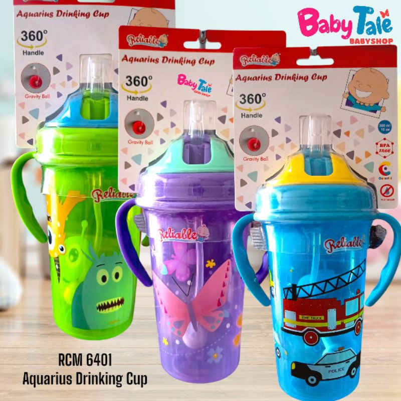 Reliable Aquarius Drinking Cup Gelas Minum 300ml - Anti Tumpah