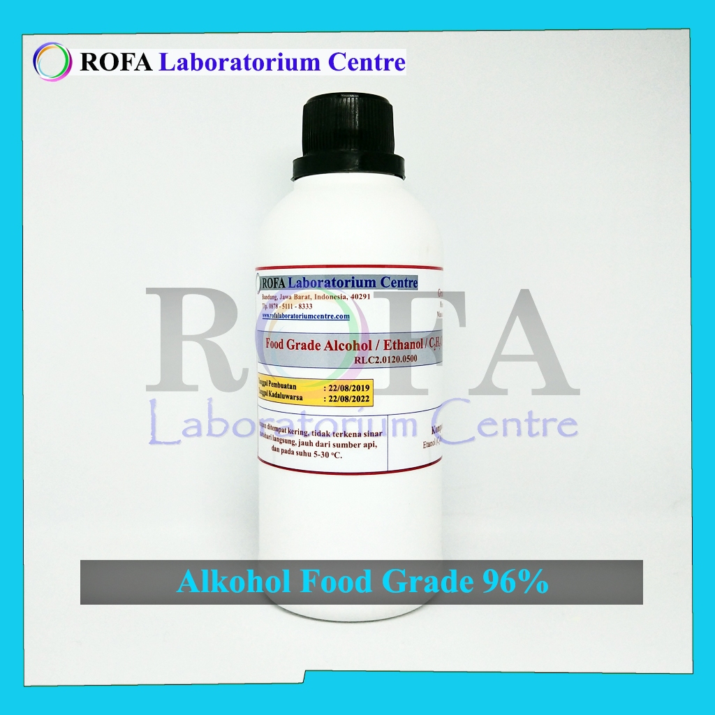 Food Grade Alcohol / Alkohol Food Grade / Etanol Food Grade / Ethanol Food Grade 96% 500 mL