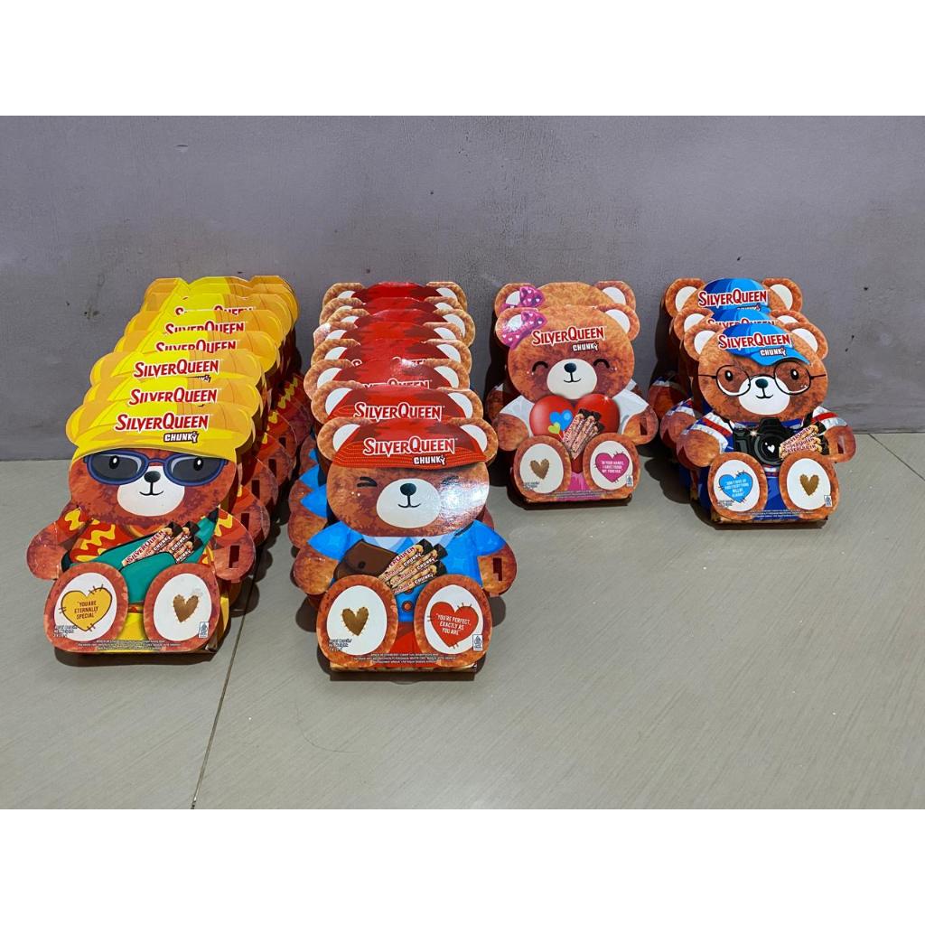 Silverqueen Chunky Bear Chocolate Valentine Coklat Beruang Tedy Special Edition