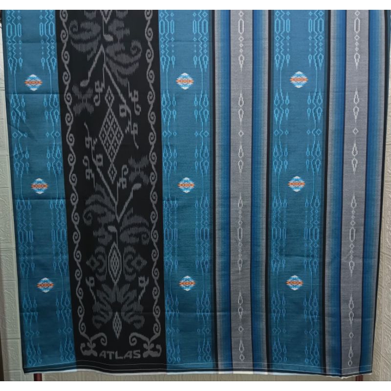 Sarung Tenun Atlas Premium 760 Songket Biru