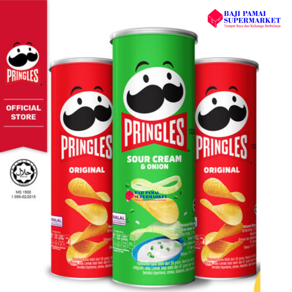 

Pringles All Variant 102gr - Original /Cheesy Cheese / Sour Cream & Onion