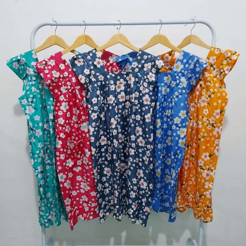 Daster Marissa Bunga-Bunga/Daster Murah/Daster Kekinian