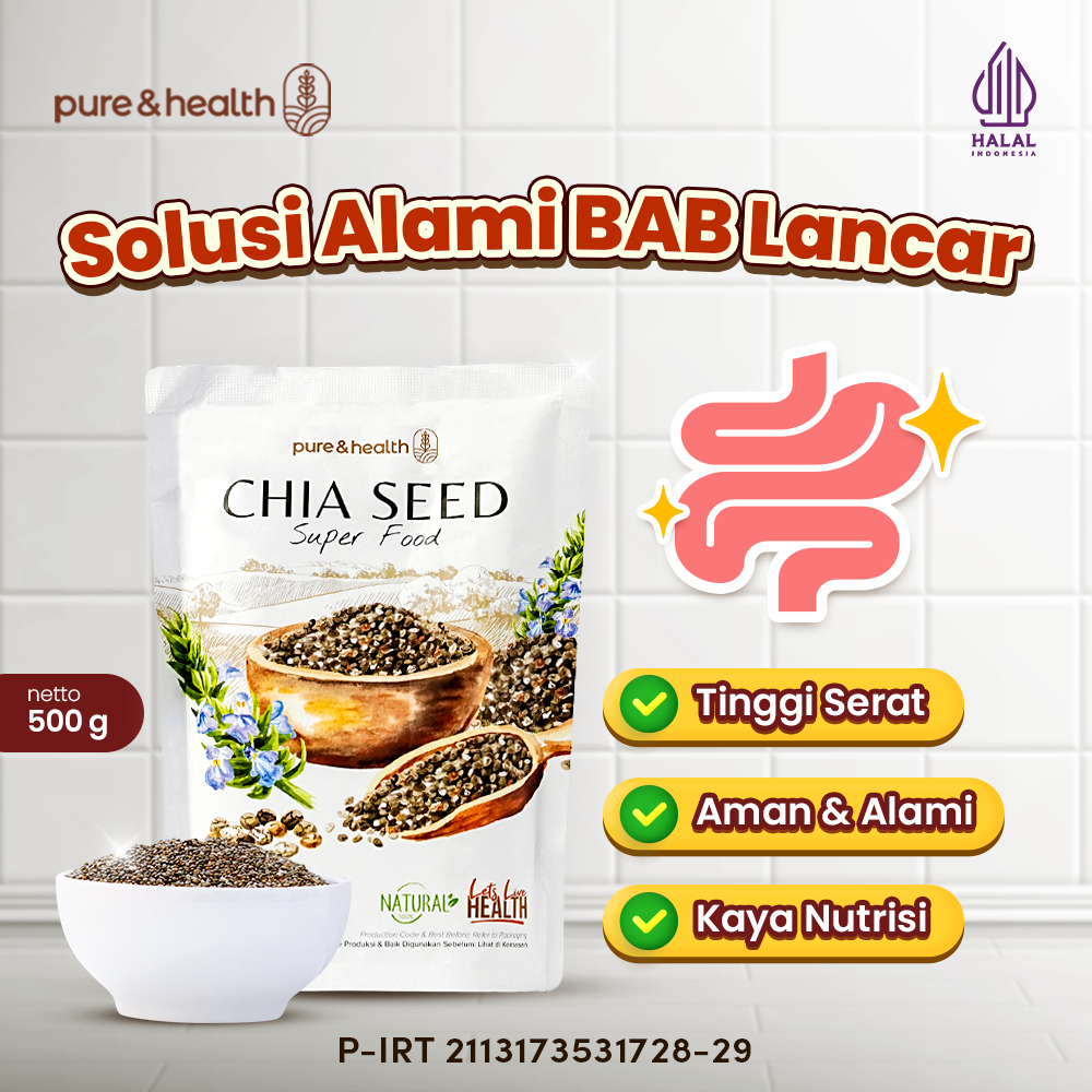

Biji Chia Seed 500 gr Tinggi Serat untuk Memperlancar BAB