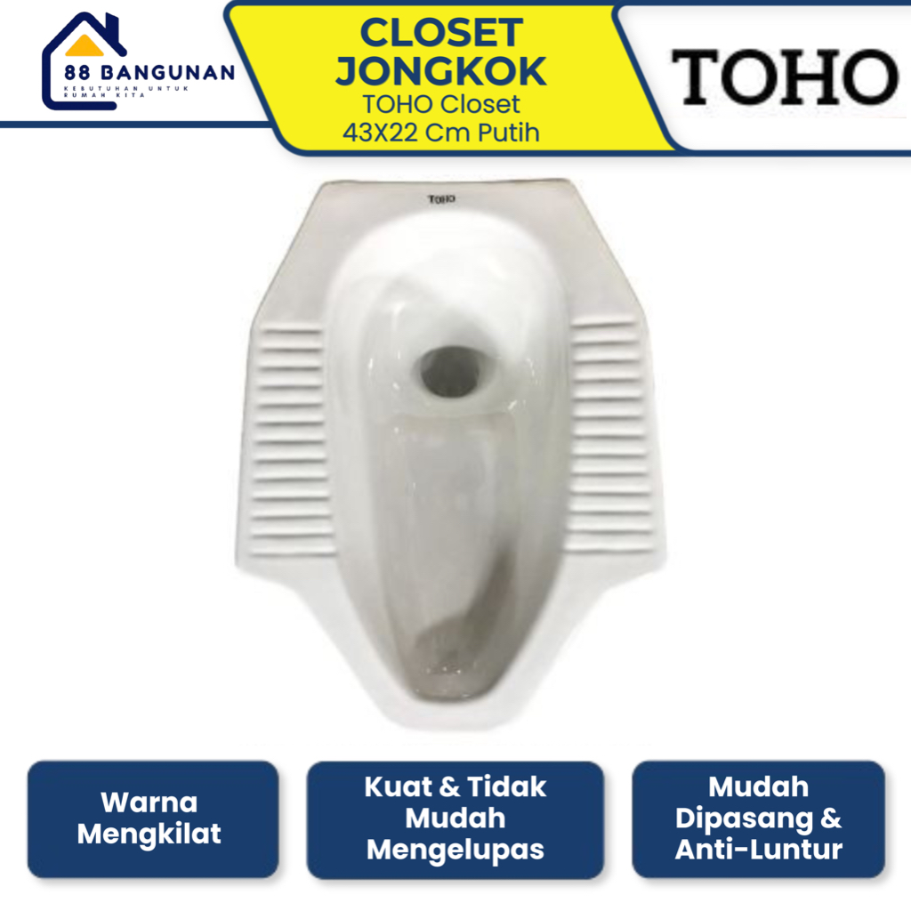 [KHUSUS INSTANT] CLOSET JONGKOK TOHO / KLOSET JONGKOK KERAMIK TOHO TERLENGKAP