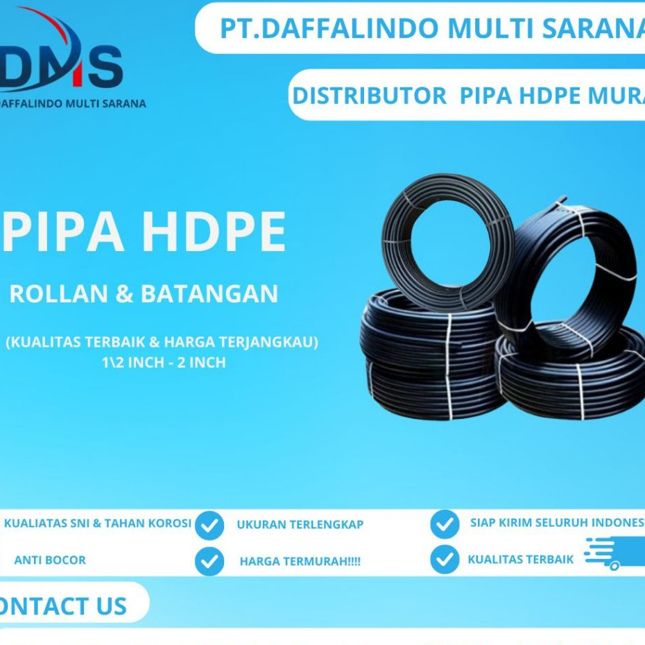 Pipa Hdpe 12 Inch (1 Rollan 100m) Rucika | Pipa Hdpe Termurah