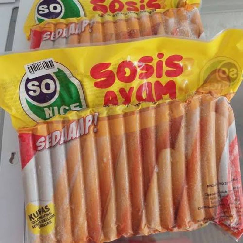

Sosis So Nice Ayam 1kg isi 40 biji