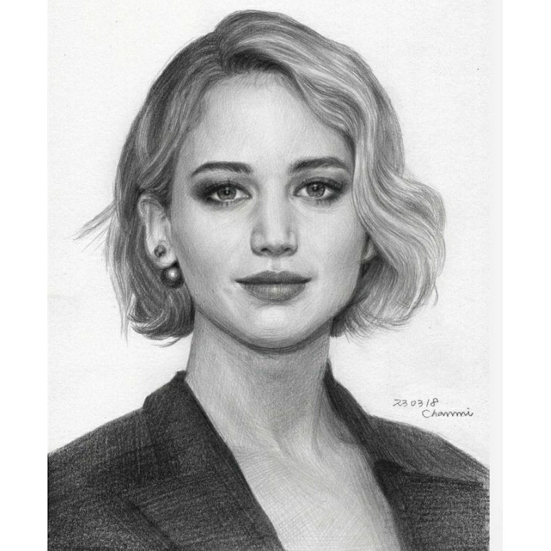 

Kado lukisan sketsa wajah realis super mirip,( 1 hari jadi )