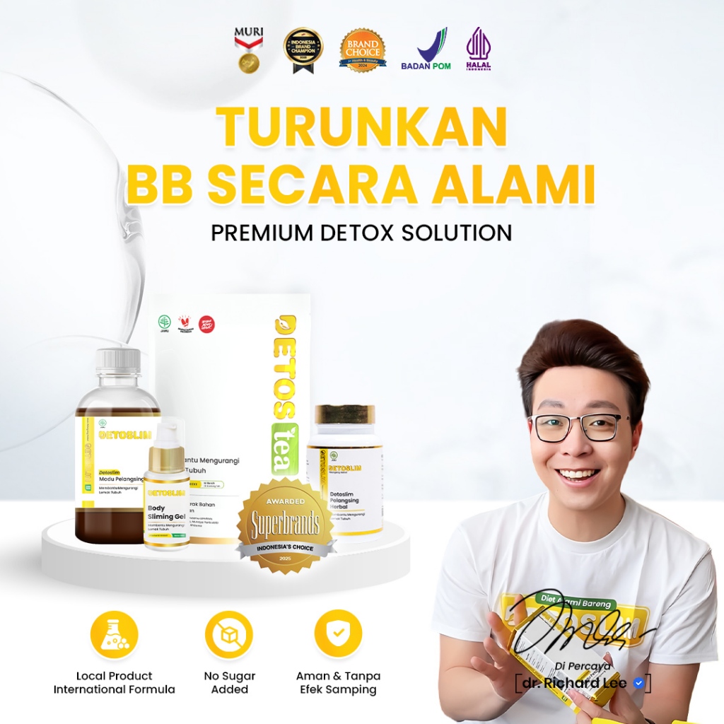 Detoslim Variasi Madu Detoslim + Teh Detoslim  + Kapsul Detoslim + Body Gel Detoslim | Penurun Berat