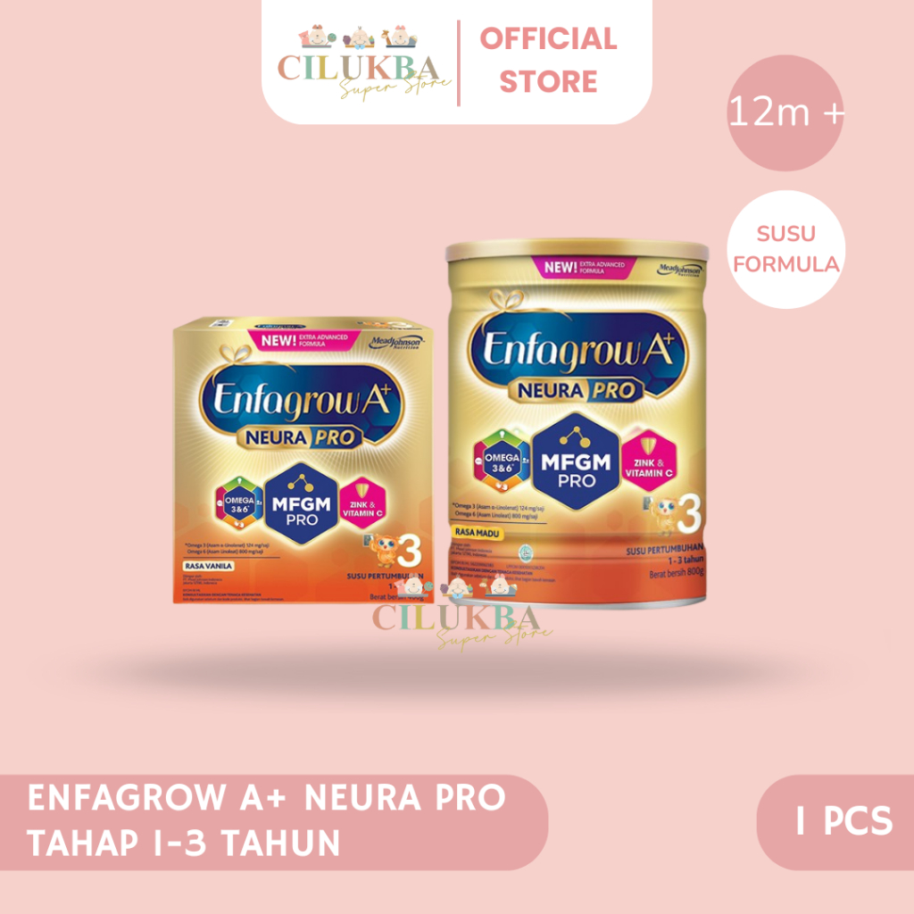 ENFAGROW A+ NEURA PRO TAHAP 3 | SUSU ANAK USIA 1 TAHUN KEATAS | SUSU FROMULA | SUFOR | ENFAMIL