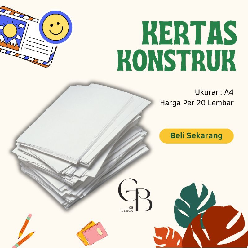 

Kertas Art Paper Konstruk A4 1 Pack (20 Lembar)