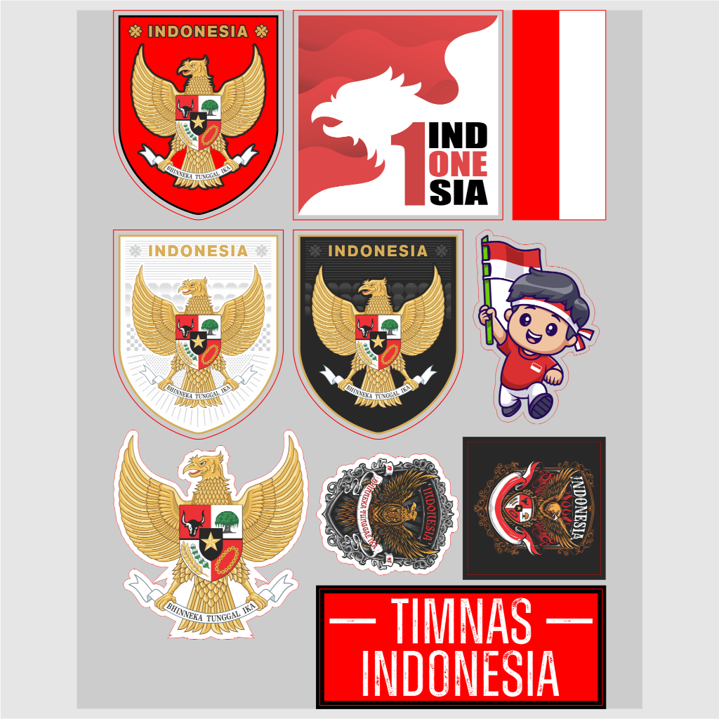 

Paket stiker custom tim nas indonesia campur A5