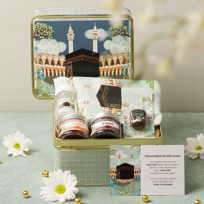 

FATHIA HAMPERS | Paket Hampers Oleh Oleh Haji Souvenir Umroh Suvenir Tahlilan Syukuran Hajatan