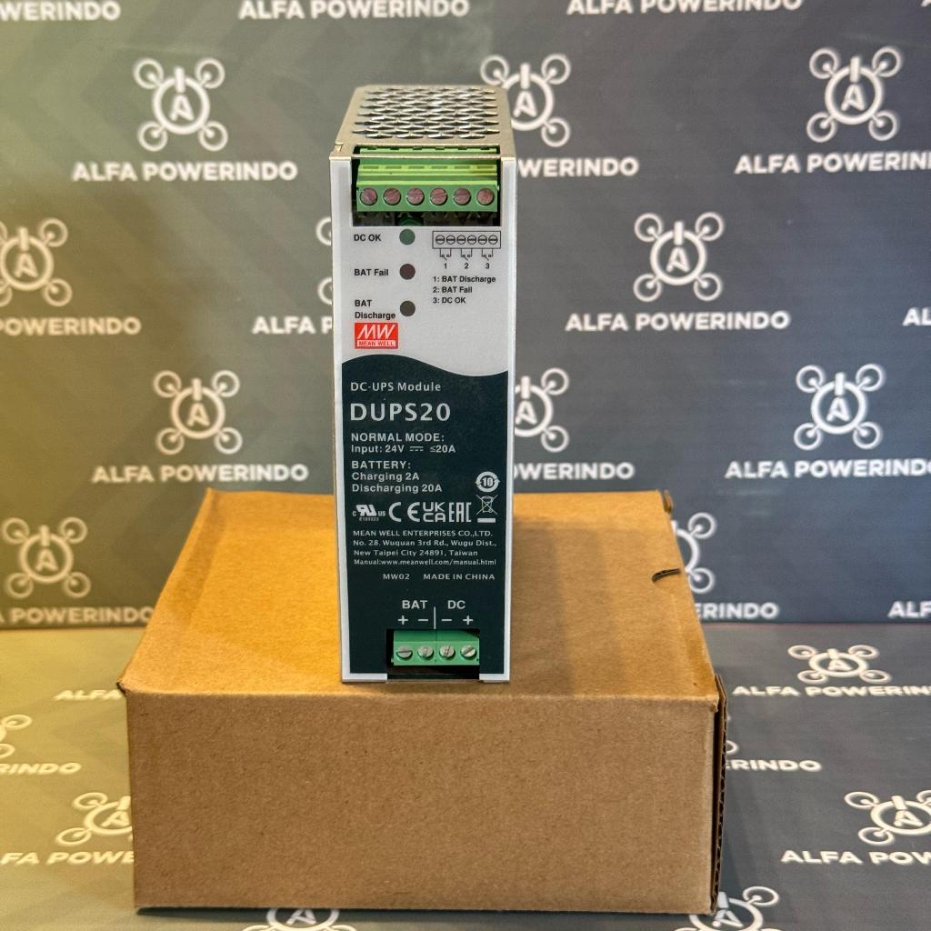 UPS Modul tanpa PSU 24V DC 20A Meanwell DUPS20