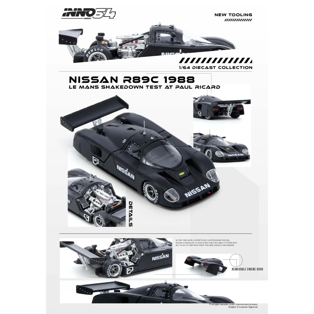IN64-R89C-LMT1988 - Inno64 1:64 NISSAN R89C LE MANS SHAKEDOWN TEST AT PAUL RICARD 1988