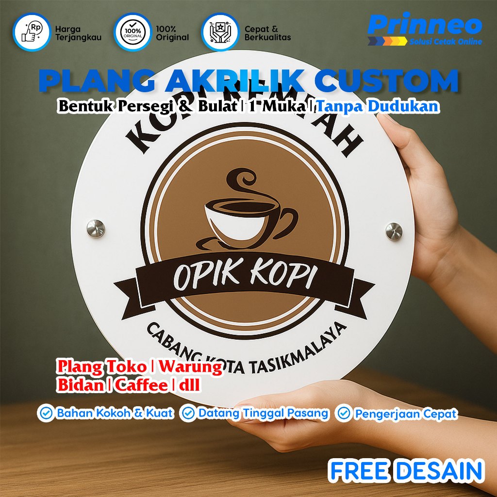 

PLANG TOKO, PAPAN NAMA TOKO BAHAN AKRILIK 1 SISI TANPA DUDUKAN, PAPAN IKLAN, SIGN SHOP, SIMPLE TINGGAL PASANG