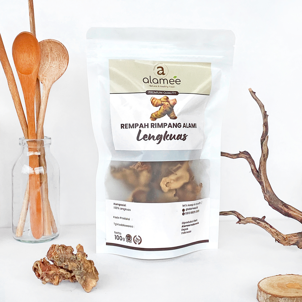 

ALAMEE Lengkuas Kering Dried Galangal Iris Rempah Organik Alami Bumbu Seasoning Masakan Masak 100gr